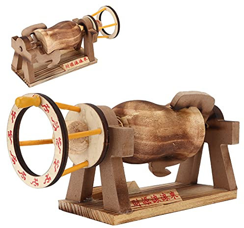 Cosiki Toys for Large Birds, Natural Wood Popcorn Machine Shape Toy Wood Popcorn Machine for Pets for Children As Gifts for Home for Daily