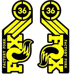 Adesivi compatibili con forcella bici Fox factory 36 2015 27,5
