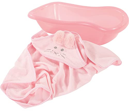 Götz 3403309 Babypuppen Set Badezeit – 2 teiliges Puppenzubehör als Zubehör – Set für Puppen der Größen S (30 – 33 cm) und M (42 – 46 cm)