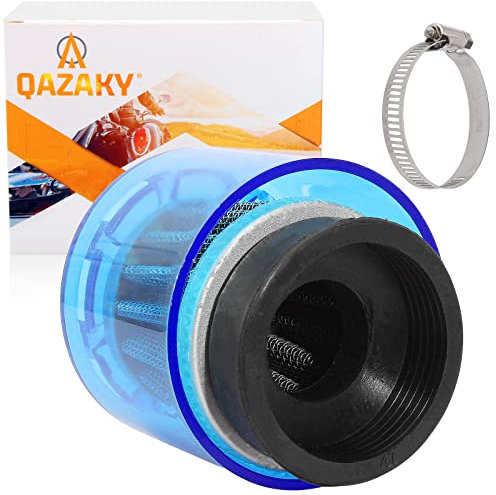 QAZAKY Filtro dell'aria in plastica impermeabile da 48 mm, 49 mm, 50 mm, a prova di spruzzi, per moto, ATV, quad, scooter, go kart, ciclomotori, pit racing, mini bike da 50 cc, 90 cc, 110 cc, 125 cc,
