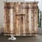 SDOTPMT 180x180cm Bois Planche Rideau de Douche Ancien Marron Grange Porte Rideau de Bain Rustique Sol Maison de Ferme Rural Campagne Rideau de Baignoire Polyester pour Salle de Bain avec Crochets