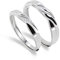 Meissa Pärchen Ringe 925 Sterling Silber Paarbänder Twist Couple Bands für Männer und Frauen Eheringe offen Größe verstellbar (Satz mit zwei Ringen)