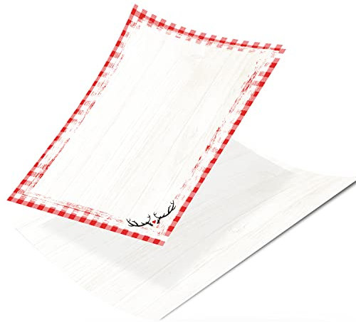 Briefpapier Oktoberfest, 25er Set: Menükarte Papier, Speisekarte Rustikal, Einladungskarte Bayerisch, Bayerische Deko, Für Hochzeit, Geburtstag, Party, Restaurant, Tischdeko Bayern, Kariert, DIN A4