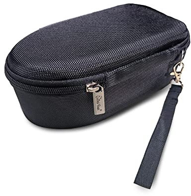 The Quilted Bear Mini Iron Case - Hardshell Case for Travel Mini Steam Irons with Soft Touch Padded Lining & Hardwearing Fabric Weave Covering (Black)