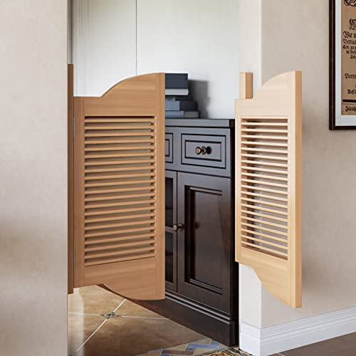 LOMYUQ Saloon Cafe 180° Schwingtüren Retro Holztür Mit Halber Taille, Cowboy-Tür Mit Lamellenzaun Mit Edelstahlscharnieren, Für Terrace Emporium Salon,A,100×90cm