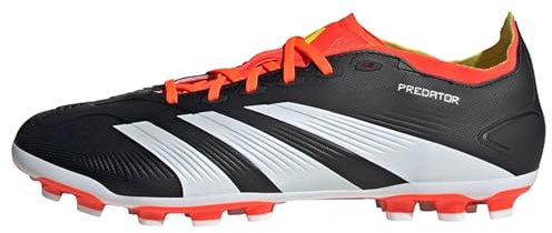 adidas Predator League 2G/3G Artificial Grass Football Boots, Scarpe da Calcio Unisex-Adulto, Core Black/Cloud White/Solar Red, 48 EU
