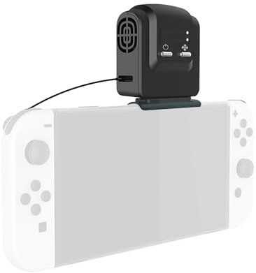 MOUDOAUER Ventilador de refrigeración de consola para Switch Oled Gamepad, enfriador de velocidad de ventilador ajustable con cable tipo C