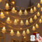 XVZ Guirnalda de luces para árbol de Navidad, 7 m, batería de 50 ledes, mando a distancia de 8 modos, con temporizador para interior, dormitorio, boda, cumpleaños, decoración de Navidad, blanco cálido