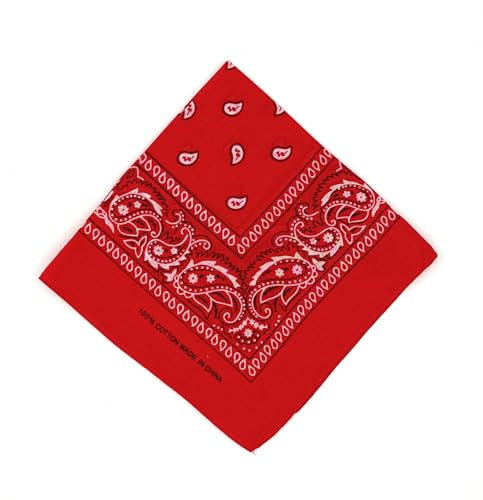 stylx Schals & Tücher Bandana Halstuch Bikertuch Nickituch Kopftuch Baumwolle Mundschutz Piratentuch ideal für Karneval Fasching Karnevalskostüm Hund Hundehalsband Hundetuch (rot)