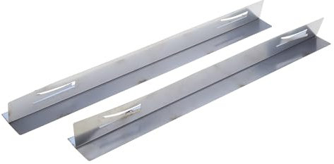 Lot de 2 couvre-joints de cuisinière en acier inoxydable de 35 à 70 cm, réglables et résistants à la chaleur, pour une utilisation uniforme