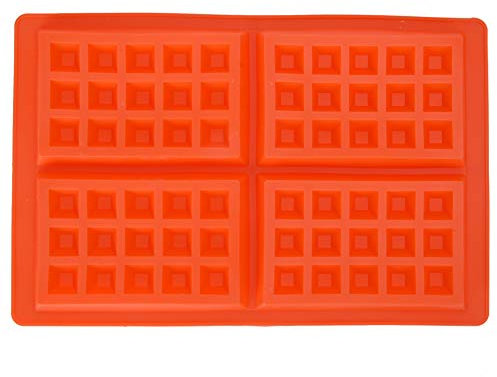 Gaufre Silicone gaufre Silicone, gâteau chocolat Pan plateau de cuisson pour gaufre gâteau chocolat artisanat bonbons savon (4 carrés)