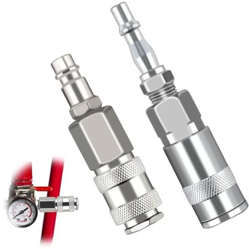 4Pcs Pcl to Euro Adapter,Pcl Air Fittings,Air Line Connectors,Air Fitting Conversion Adapters Set,Air Line Connectors 1/4 Inch BSP Male (1/4 inch) Euro & 1/4 Air line Adapter
