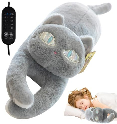 Generic Stuffed Animal Heating Pad, Cat Cartoon Heating Pad, Kitty Plush Toy Heating Pad, Cartoon Cat Plush Heating Pad, Stuffed Animal Heat Pad, Plush Heating Pad for Period