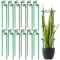 24 Pcs Plant Support Stakes, Half Round Plant Support for Indoor Plants, Stackable Garden Flower Support, Plant Stakes for Tomato, Monstera, Peony, Hydrangea Climbing Plants (6.2 Wide X 11.6 High)