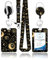 Ausweishülle mit Band und Drehbarer Karabinerverschluss, einziehbare ID Badge Card Holders Abnehmbare Hals Lanyard Strap für Frauen, Lehrer, Krankenschwester, Doktor, Student(Goldener Stern)
