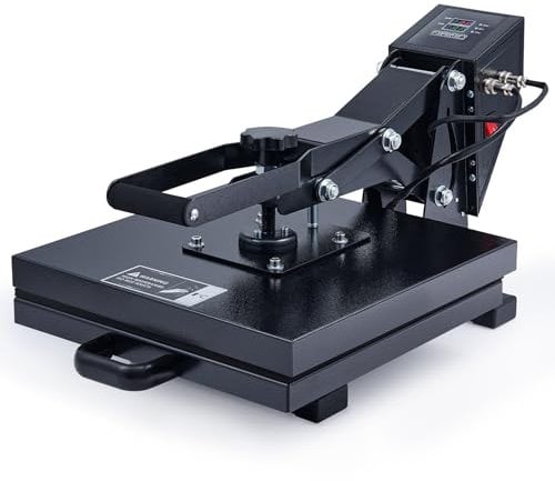 CREWORKS 1400W Pressa a Caldo 38 x 38 cm a Controllo Digitale, Macchina per Sublimazione Trasferimento Stampante Multiuso per Magliette, Cuscini, Borse DIY e Affari