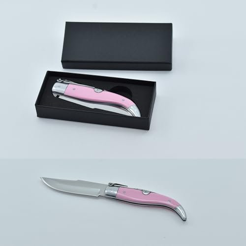 EIDER Navaja Clasica de Albacete Personalizada Con Nombre, Regalo Elegante (ROSA)