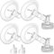 PumpMom-us 21mm and 24mm Oval Flanges Compatible with Spectra S2 S1 9 Plus Pump Parts, Replacement Breast Shield and Duckbill Valves for Spectra Pump Accessories (21mm + 24mm)