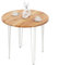 LAMO Manufaktur Tisch rund 80 cm | Holztisch rund, Esstisch für 2 Personen | Runder Tisch für Küche, Esszimmer | Stärke: 28mm, Farbe: Dunkel, Beine: Elfenbein