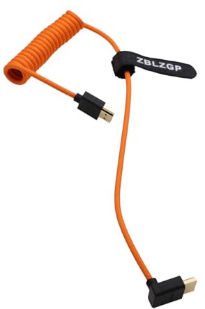 ZBLZGP Cable HDMI 8K de 48 Gbps, ultraligero para cámara Sony A6000, videocámara Sony FDR AXP55, monitores de jugador viajero 8K, curvatura hacia abajo, HDMI a HDMI
