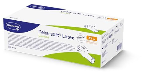 Peha-soft latex comfort Einmalhandschuhe, puderfrei, Gr. XS, 100 St.