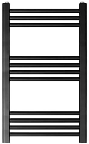 Balterley Straight Heated Heated Towel Rail Radiator, 337W, 400 x 700mm, Matt Black