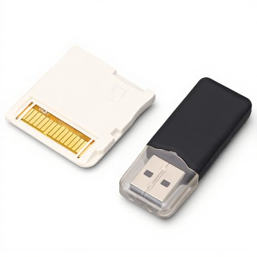 YUEHISY 2025 Upgrade R4 Video Games Memory Card, ASIC Chip Flash Card with Reader, Customizable Interface for 2DS 3DS Game Console (White)