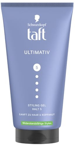 6er Pack - Schwarzkopf Taft Styling Gel Halt 5 zu Haar und Kopfhaut - Ultimativ - 150ml