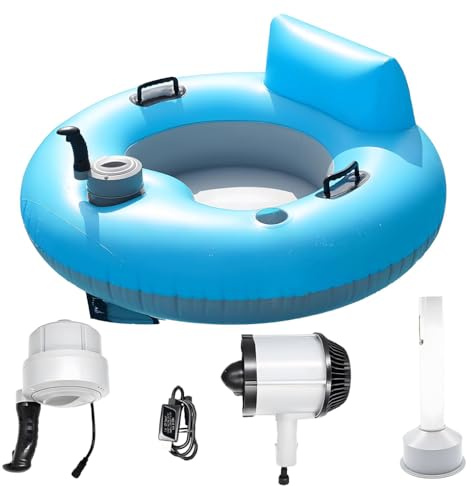KIOALXZ Genießen Sie höchsten Komfort auf dem Wasser mit dem elektrischen Schwimmstuhl. Diese motorisierte, aufblasbare Poolliege ist robust und einfach zu
