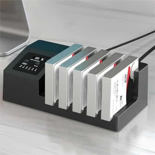 Generisch 5 Bay HDD Enclosure – USB Type‑C, Offline Clone, 120TB Expansion | Type‑C (5Gbps), 20‑100% progress display, fan cooling. Plug‑and‑play. For 2.5″/3.5″ drives.
