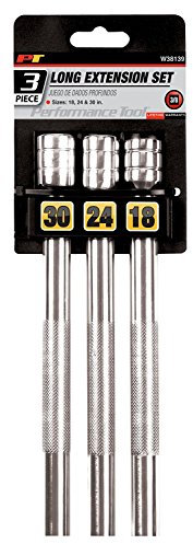 Performance Tool W38139 3-Piece 3/8 in. Drive Long Extension Set