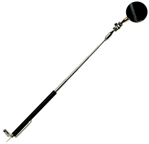 Alkan 2in1 Teleskop Magnetheber Inspektionsspiegel mit Clip | Ausziehbarer Magnetheber mit Inspektionsspiegel, Clip und Nadel, zum Greifen von Schrauben & Kleinteilen