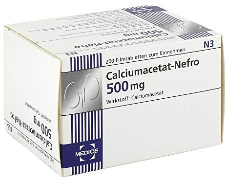 Calciumacetat Nefro 500 mg Filmtabletten