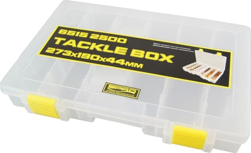 Spro Tackle Box 27,3x19x4,4cm - Kunstköderbox für Gummifische & Jigköpfe, Tacklebox für Gummiköder, Angelbox für Kunstköder