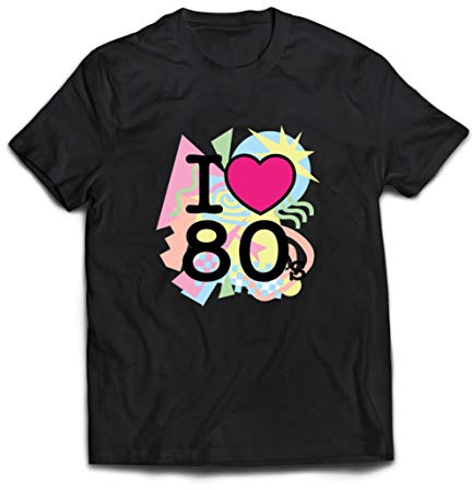 lepni.me Männer T-Shirt Ich Liebe 80er Jahre alte Rockband, Rock and Roll (Small Schwarz Mehrfarben)