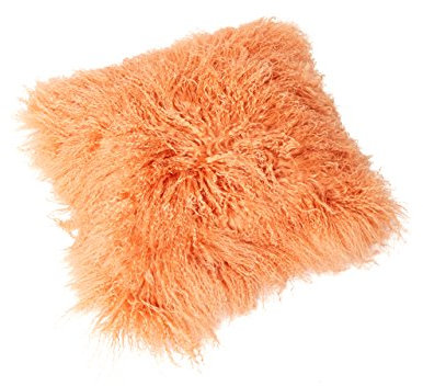 Reissner Lammfelle Tibet Lammfell Kissenbezug langflorig 30x30cm JAY11 Farbe Lachsfarben/Hellorange