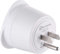 Electraline 70054 Reiseadapter Frankreich, 2-polig, Europa auf 3-polig, USA, Weiß