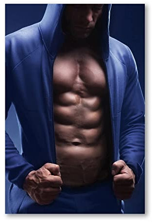 Postereck - 1716 - Sixpack, Mann Muskeln Erotik Fitness Sport Brust - Wandposter Fotoposter Bilder Wandbild Wandbilder - Poster - 4:3-81,0 cm x 61,0 cm