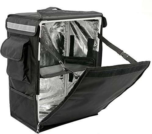 CityBAG - Zaino isotermico 35 x 49 x 25 cm nero per piatti cucinati e consegna di ordini alimentari, Nero, Zaino termico