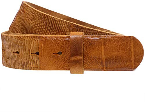 Luca Kayz Damen-Ledergürtel Wechselgürtel ohne Wechselschnalle COCCO BLADE corn 4cm Braun (Bundweite 100cm)