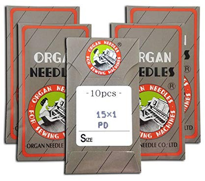 Organ 15X1 HAX1 (130/705H) Universal-Nähmaschinennadeln aus Titan, flacher Schaft, verschiedene Größen 11,12,14,16 und 18, 50 Stück