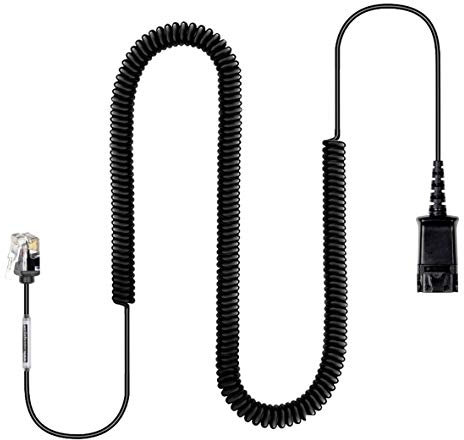 Cavo adattatore per cuffie VoiceJoy compatibile con cuffie Plantronics e VoiceJoy – Si collega a tutti i telefoni Cisco 6000, 7800 e 8000 Series e anche modelli 7940 7941,26716-01