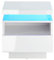 BAÏTA Table de Chevet Cosmos à LED Bleue, laqué Blanc