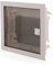 Intratec Multimediaverteiler Kommunikationsverteiler Unterputz, IP40, transparente Tür, Weiß RAL 9003, 650°C Gehäuse, 346x317x92mm