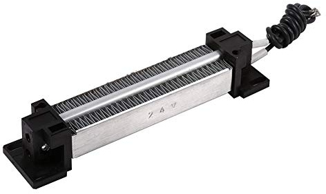 Fdit PTC Ceramic Air Heater Ripple PTC Insulated Heating 12V/24V Aluminium Housing Constant Temperature Thermistors Heater Element(24V)