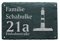 Hausnummer Türschild LEUCHTTURM - Name + Straße (optional) - 22 x 16 cm