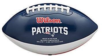 Wilson American Football NFL CITY PRIDE, New England Patriots, Mischleder, Für Freizeitspieler, Blau/Grau, WTF1523XBNE