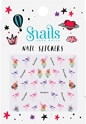 Snails 518084 Kinder Nagelsticker, Motiv: Flamingos, abziehbar