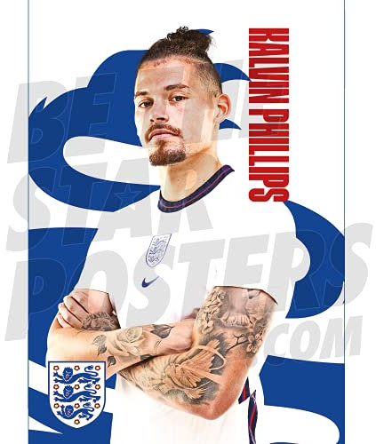 Be The Star Posters Poster/Druck der englischen Nationalmannschaft Kalvin Phillips 20/21, A3, offizielles Lizenzprodukt, erhältlich in Größe A3