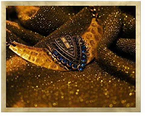 arte-tuo Bilderrahmen Saphir 75x100 cm Antik Gold mit klarem Kunstglas für Poster Puzzle Diamond Painting